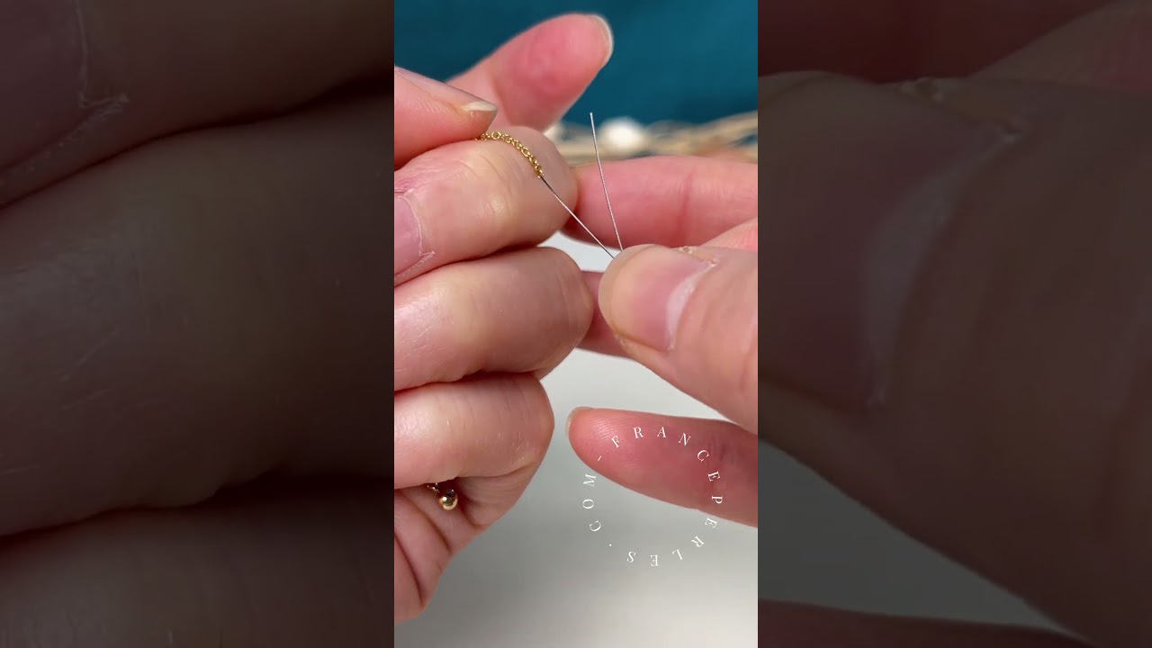 ✨ DIY Bague chaînette ajustable avec perle et zirconium 💍#zirconium #perle #diy #bague