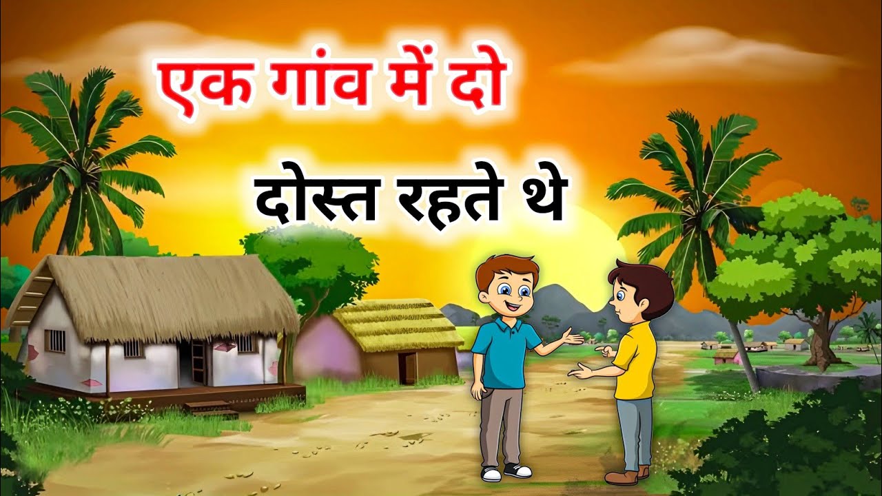 एक गांव में दो दोस्त रहते थे अमन और रवि | cartoon moral story #cartoonvideo 