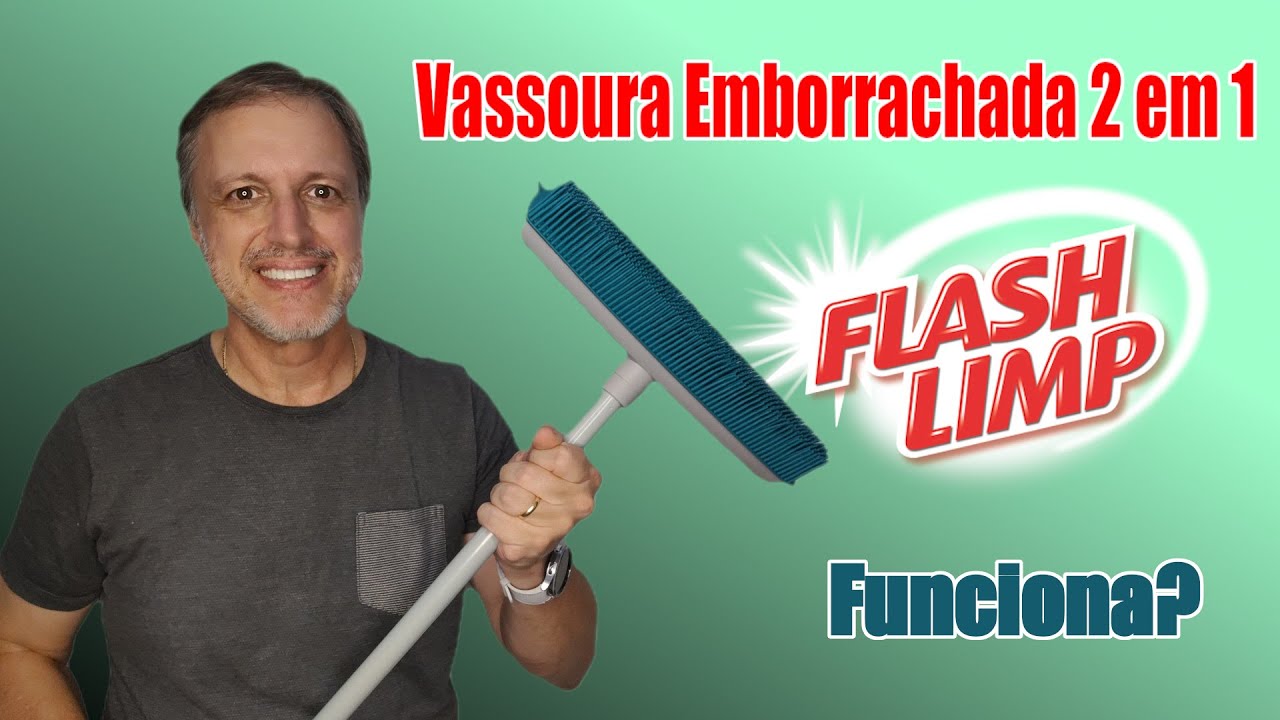 Vassoura Emborrachada 2 em 1 da Flash Limp | Unboxing e Teste Completo