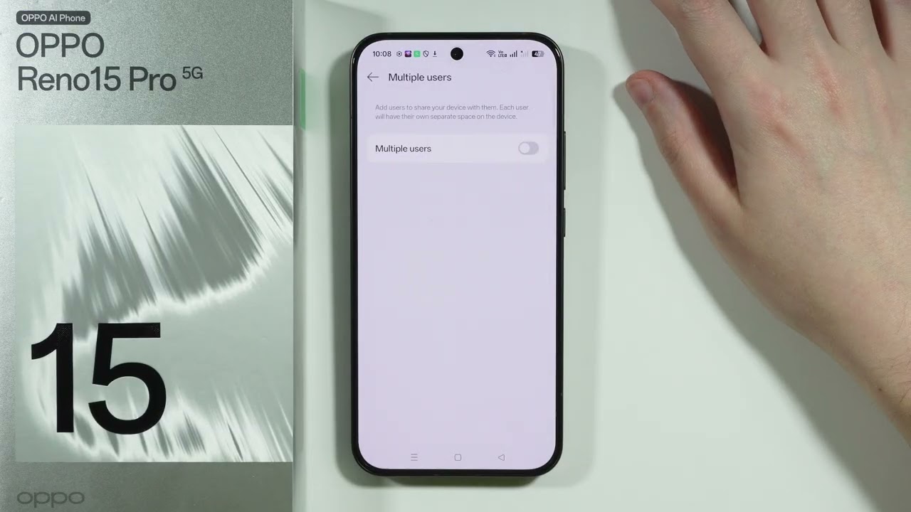 OPPO Reno 15 Pro: Как включить поддержку нескольких пользователей (добавить новых пользователей)