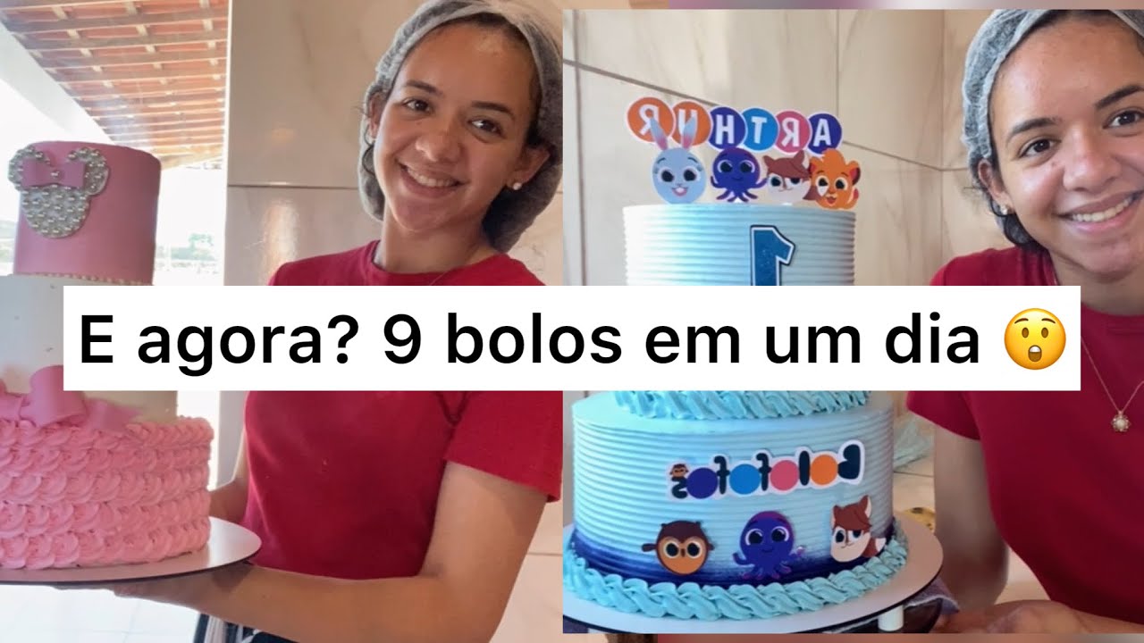 Decorando 9 bolos em um dia 😲🍰
