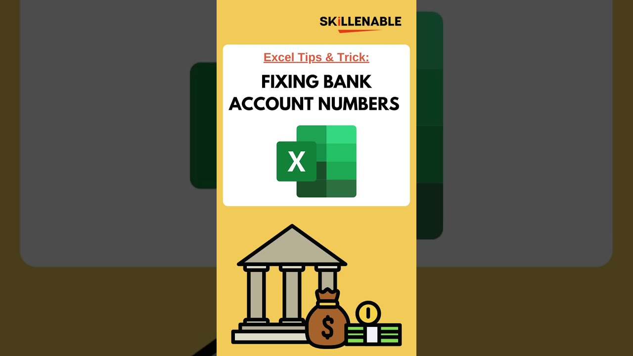 Fixing bank account numbers in Excel | QUICK TIPS AND TRICKS