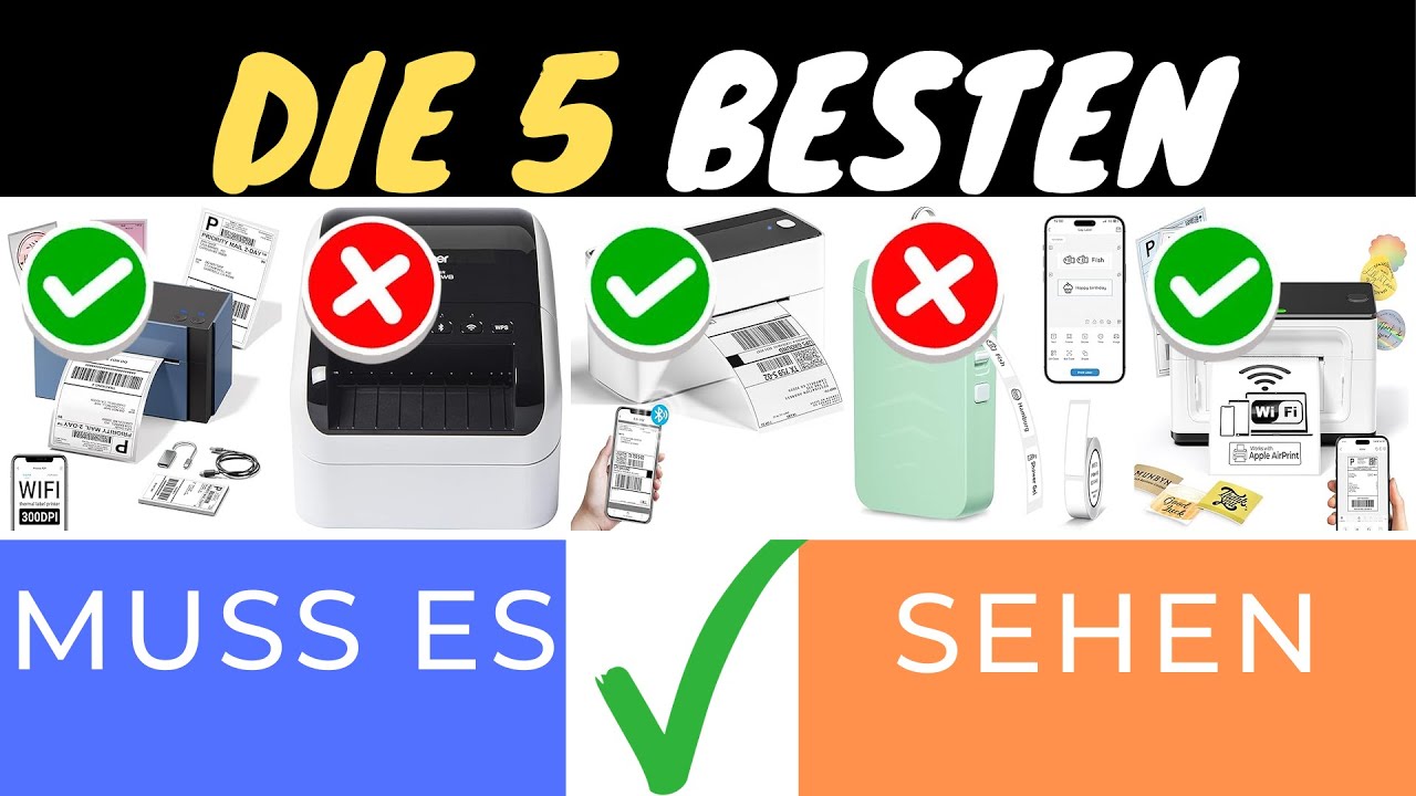 DIE BESTEN WLAN ETIKETTENDRUCKER 2025 📦✨ | VERGLEICH & TEST DER TOP 5!