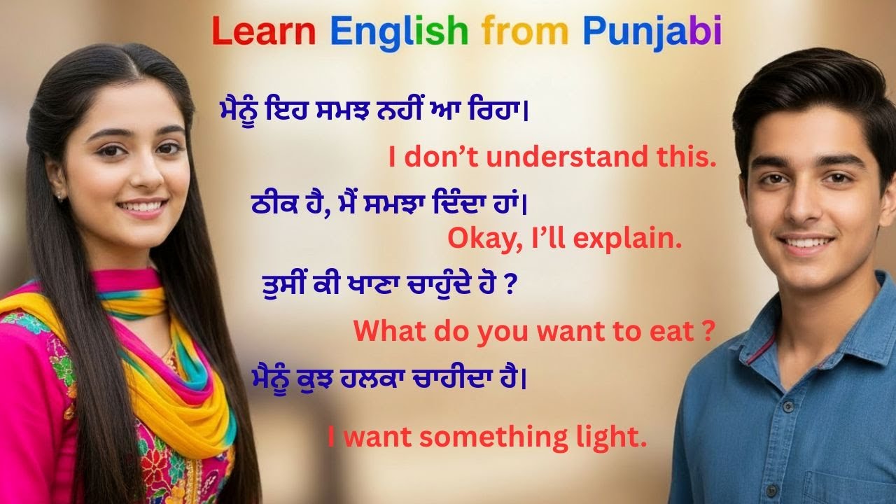 100 Daily Punjabi to English Sentences | Everyday Conversation Practice I