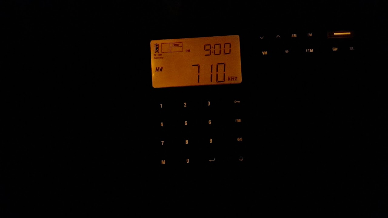 710 WOR from New York City, received in Daytona Beach, FL.