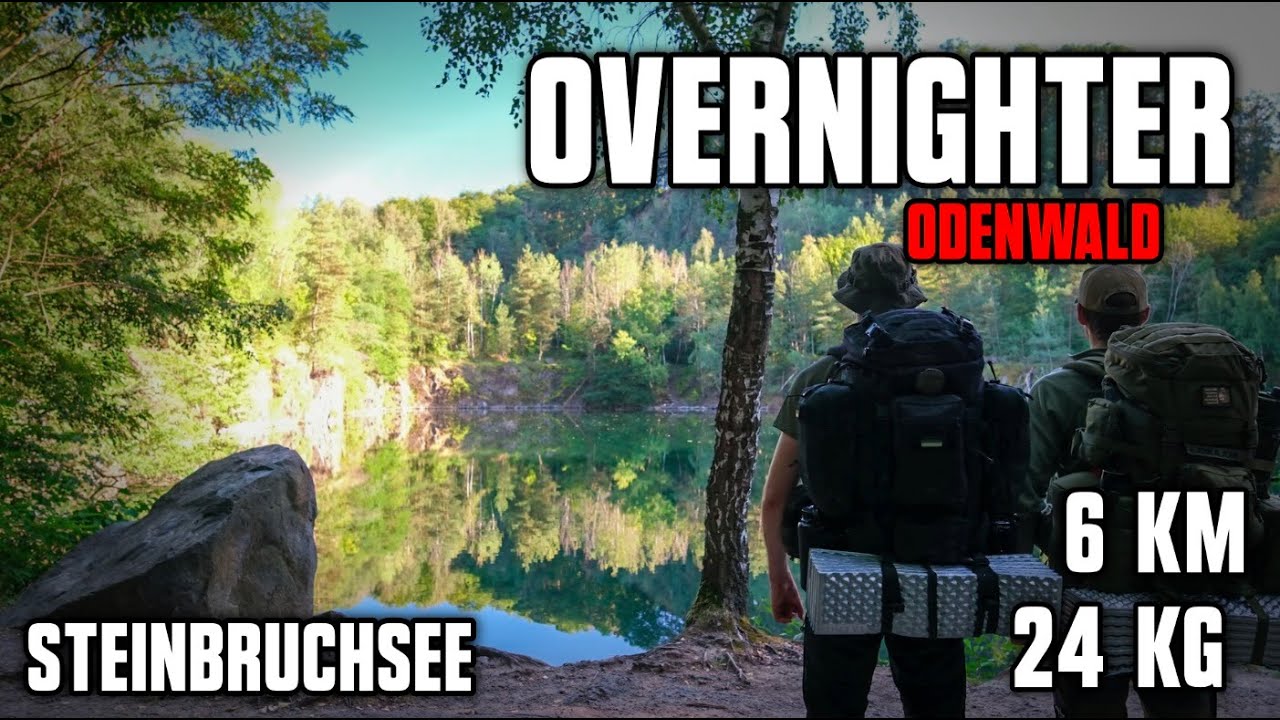 24 h Overnighter - Odenwald | Am Steinbruchsee | Biwak | 6 km + 24 kg