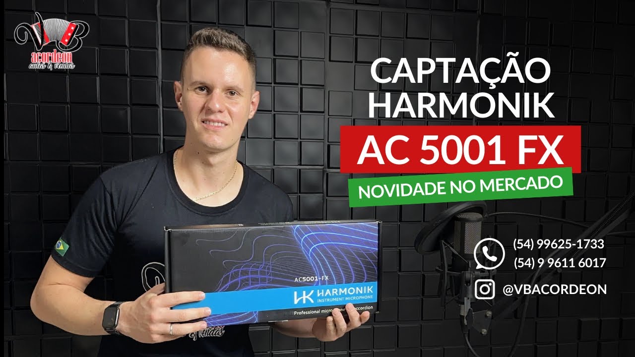CAPTAÇÃO HARMONIK AC 5001 FX - NOVIDADE NO MERCADO - VB ACORDEON