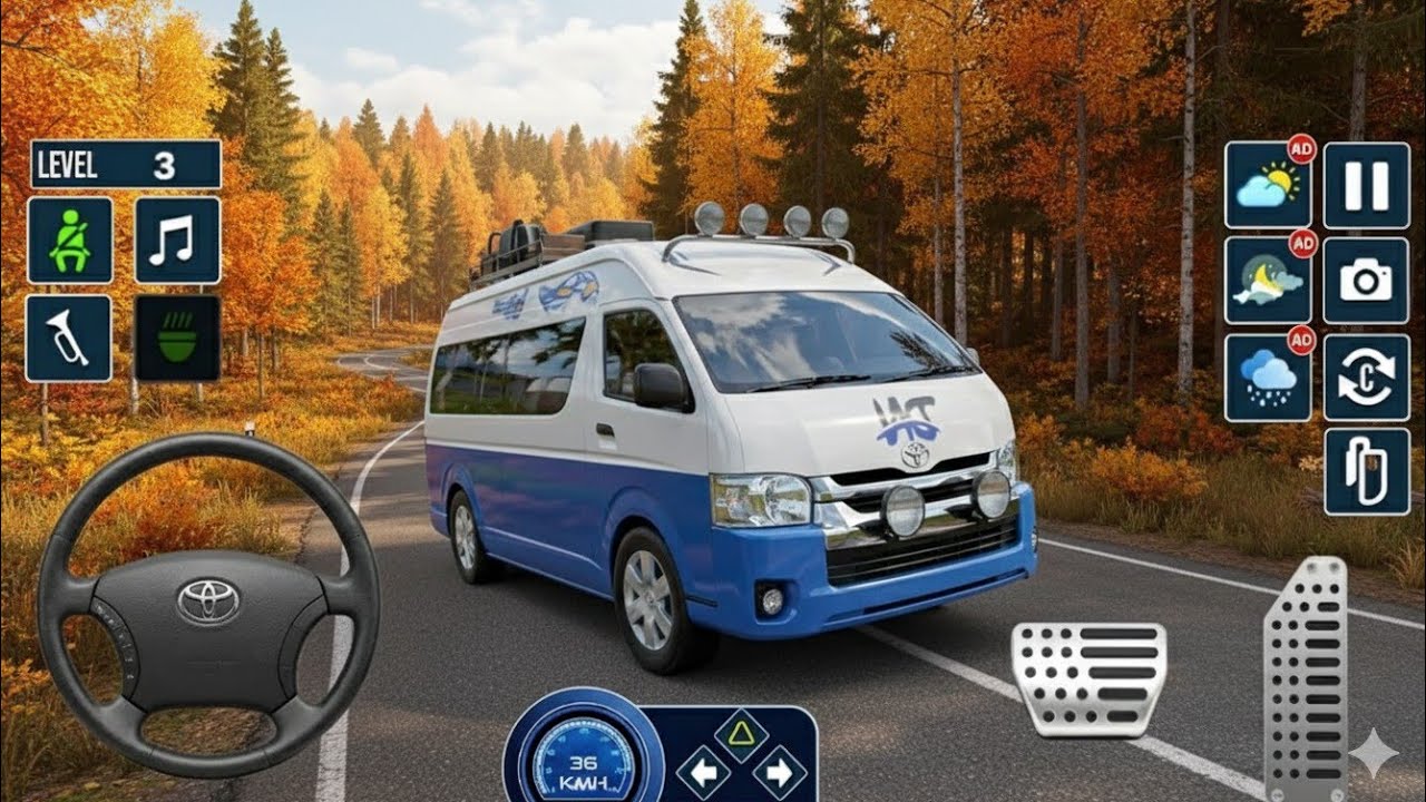 New Hyundai County Bus Drive - Bus Game 2026: Mini bus driving simulator 3d - Android Gameplay