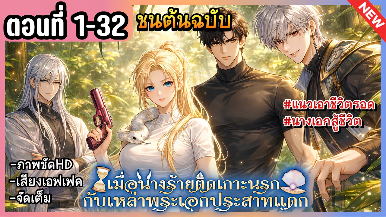 รวมตอน: นางร้ายติดเกาะกับพระเอกทั้งห้า [Ep.1-32]🏝️💘 I'm Stuck on a Remote Island With the Male Leads