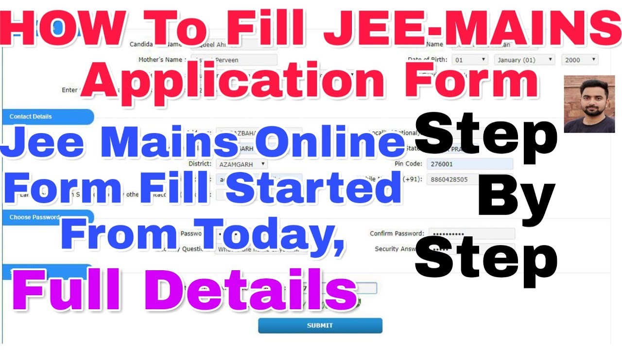 How To Fill Jee Mains Online Application Form 2020,Jee Mains Ka Form Kaise fill kere,