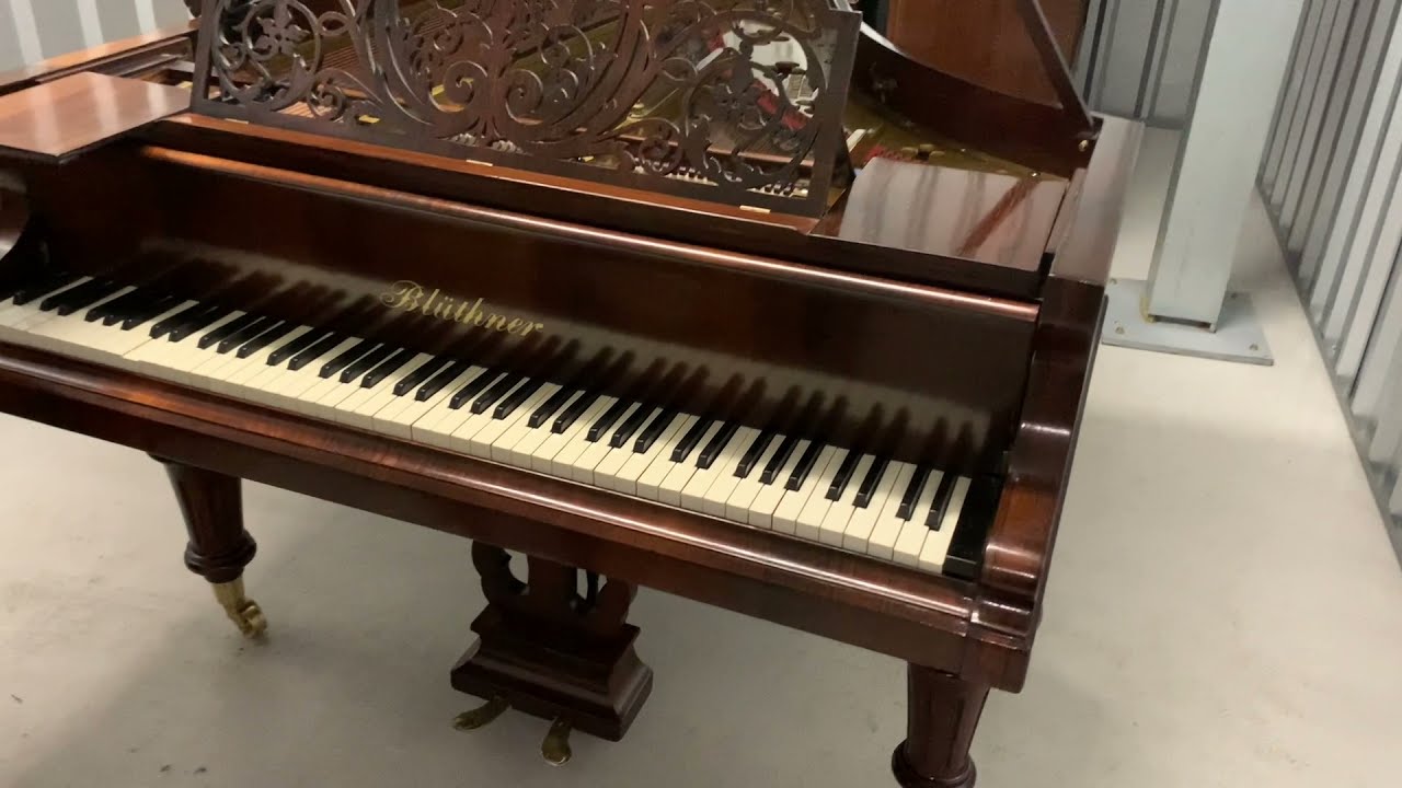 Assessment of a Bluthner grand 175cm c1876 in rosewood; thoughts on this earlier design of Bluthner.