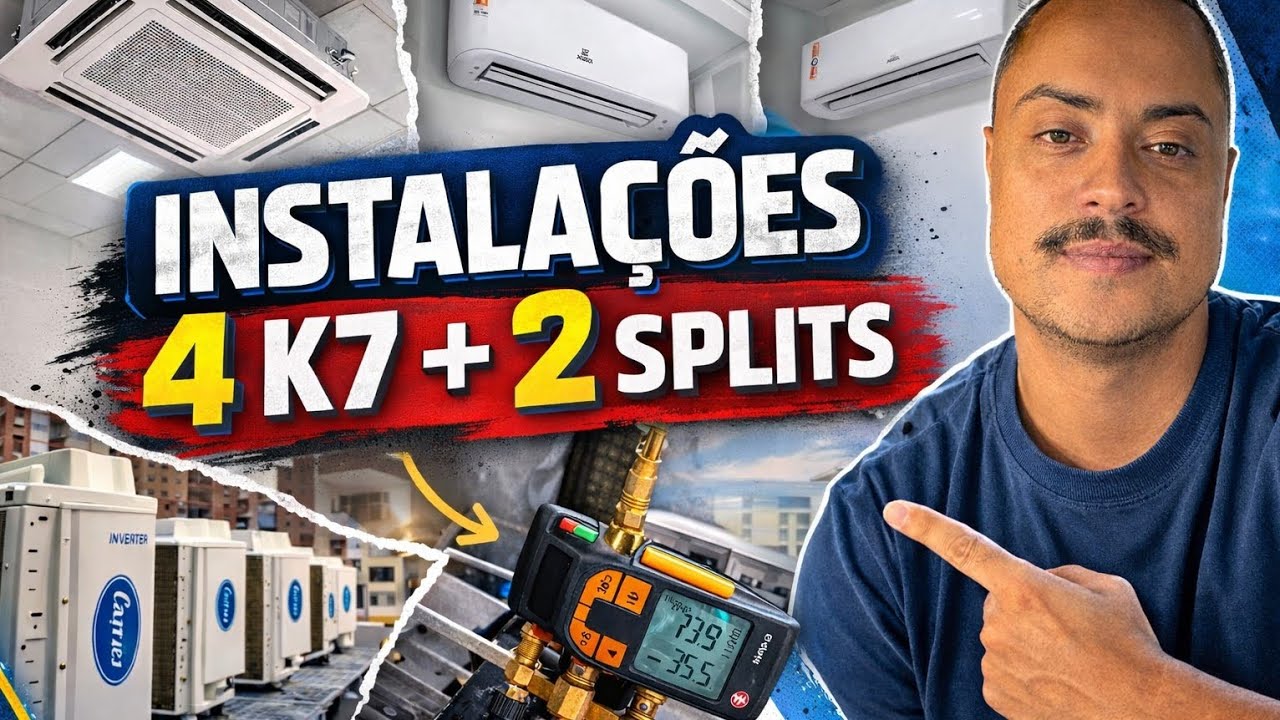 6 Ar-Condicionados em uma Obra | 4 K7 + 2 Splits Instalados