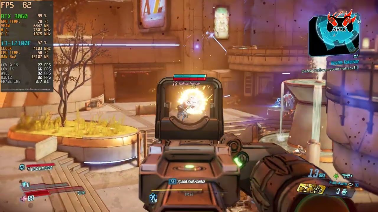 Borderlands 3 | RTX 3060 12GB | Ultra | 1080p