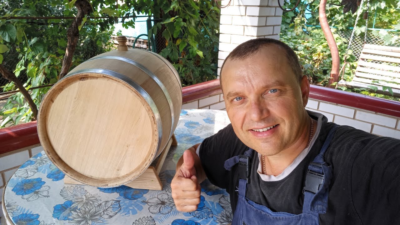 Дубовая бочка своими руками | ДЕРЕВЯННАЯ БОЧКА из дуба DIY | Как сделать бочку из дерева в гараже