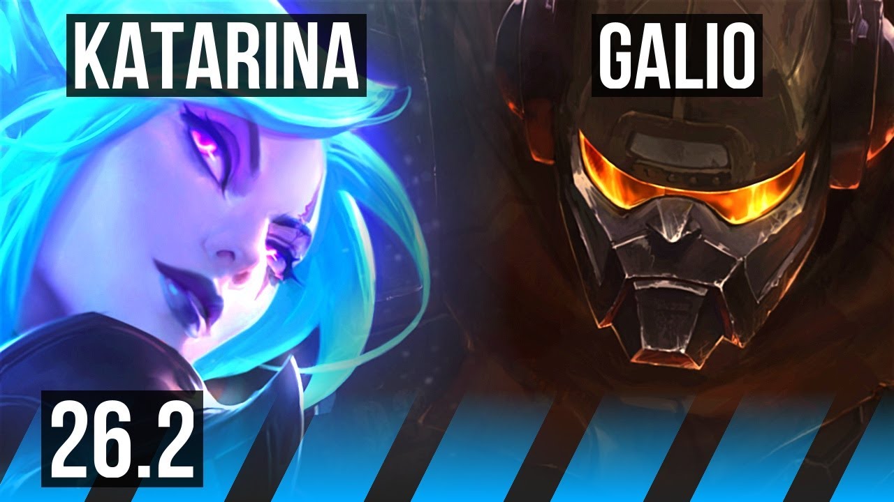 KATARINA vs GALIO (MID) | Dark Harvest | KR Master | 26.2