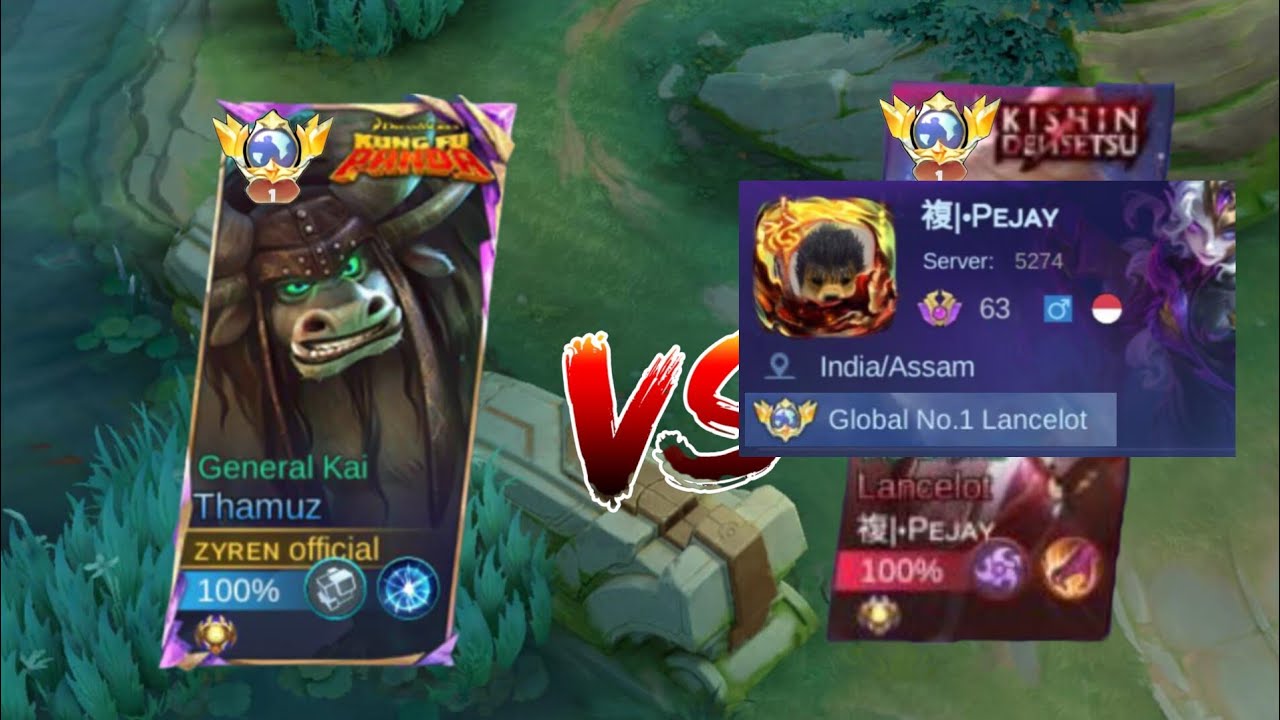 THAMUZ vs GLOBAL No ONE LANCELOT NICE ( gamepaly ) !