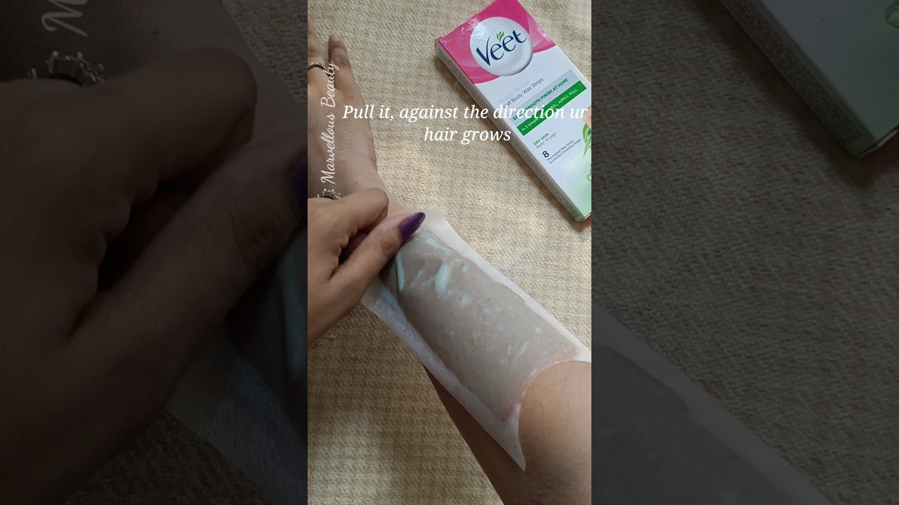 Easy Arm Wax at home|| Veet Wax Strips 😍.  #skincare #shorts #viral