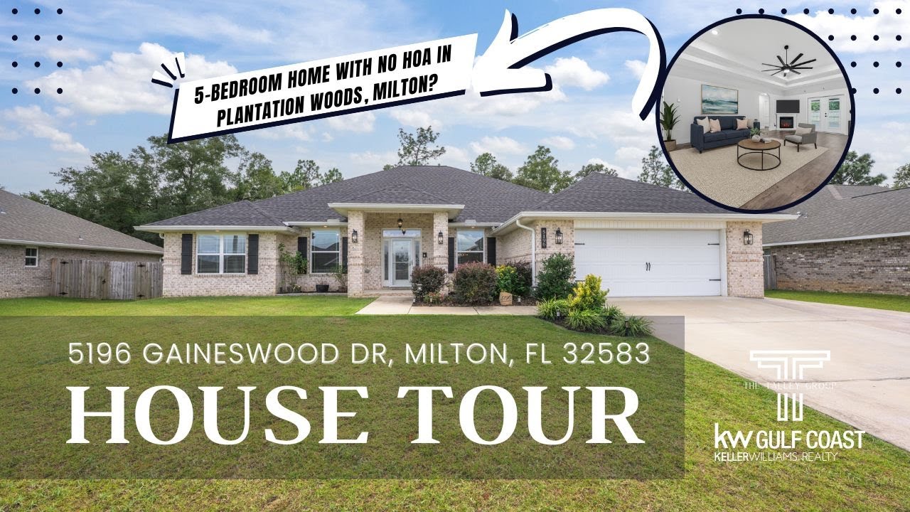 5196 Gaineswood Dr | Selling this 5-Bedroom Home 25 minutes from Navarre Beach! | House Tour