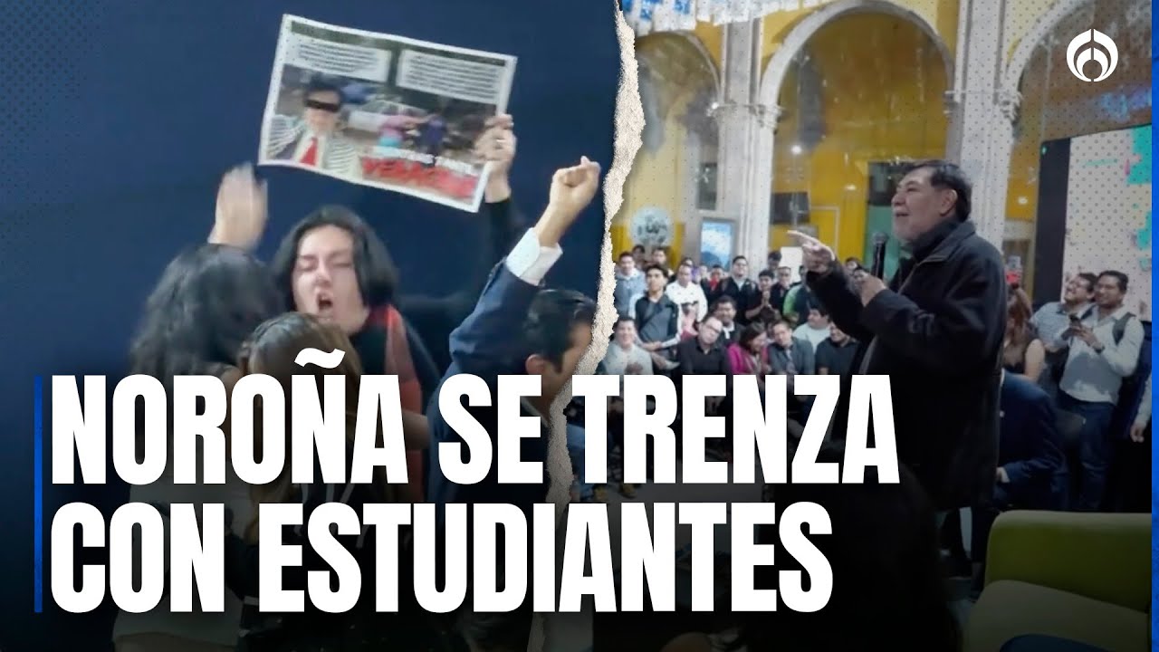 Estudiantes de la Universidad de Guanajuato corren a Noroña; él se calienta y los reta