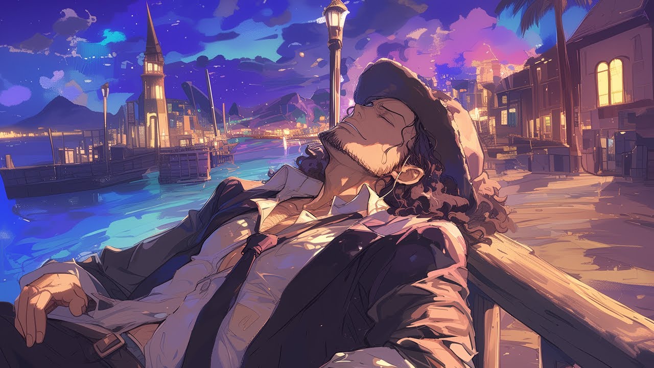 Relaxing Night w/ ROB LUCCI at the Harbor: Market, Waves & Seagulls | ONE PIECE ASMR | NijiSounds ♪