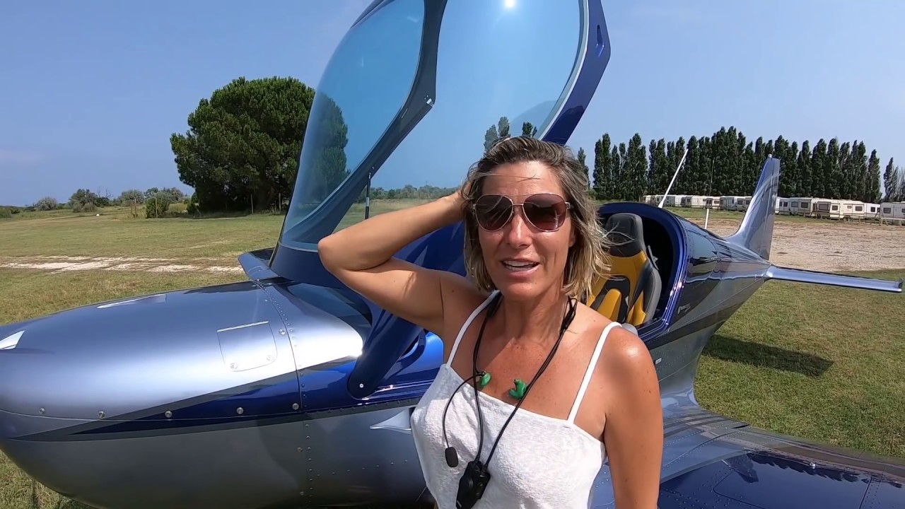 Bristell RG Rotax 915iS Gyrocopter Girl flying from France to Italy