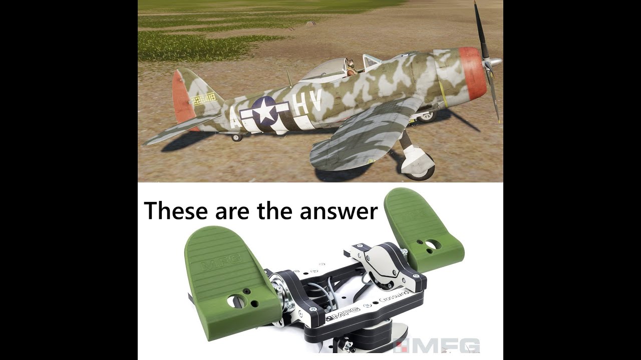 Как победить 109K4 с P-47 в DCS и бонусным обзором педали руля направления