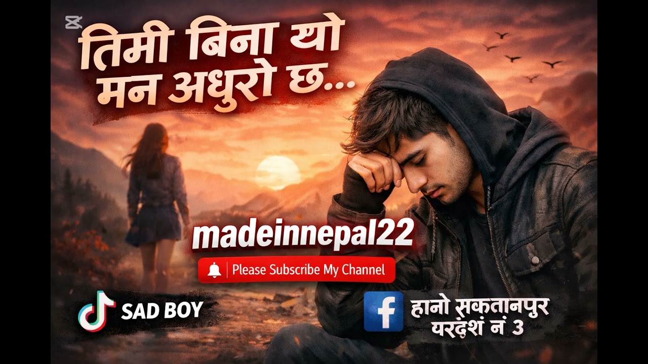 तिमी बिना यो मन अधुरो छ! timi bina yo man adhuro xa !! @madeinnepal #nepalisong
