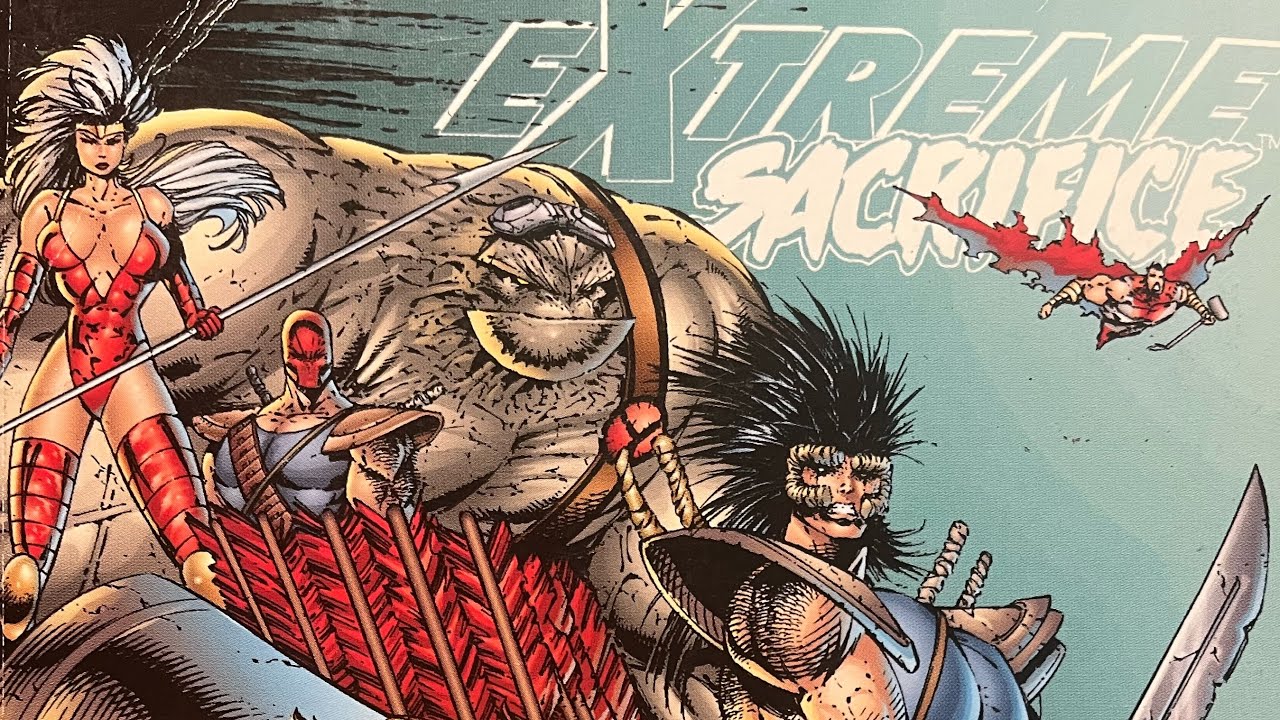 Rob Liefeld! EXTREME SACRIFICE!  Makes me wanna barf if i wasn’t so bored by it.