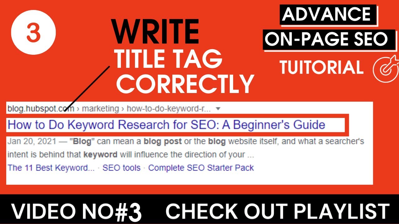 Title tag in SEO | Title tag optimization in SEO | Title tag WordPress | Advance on page SEO | Part3