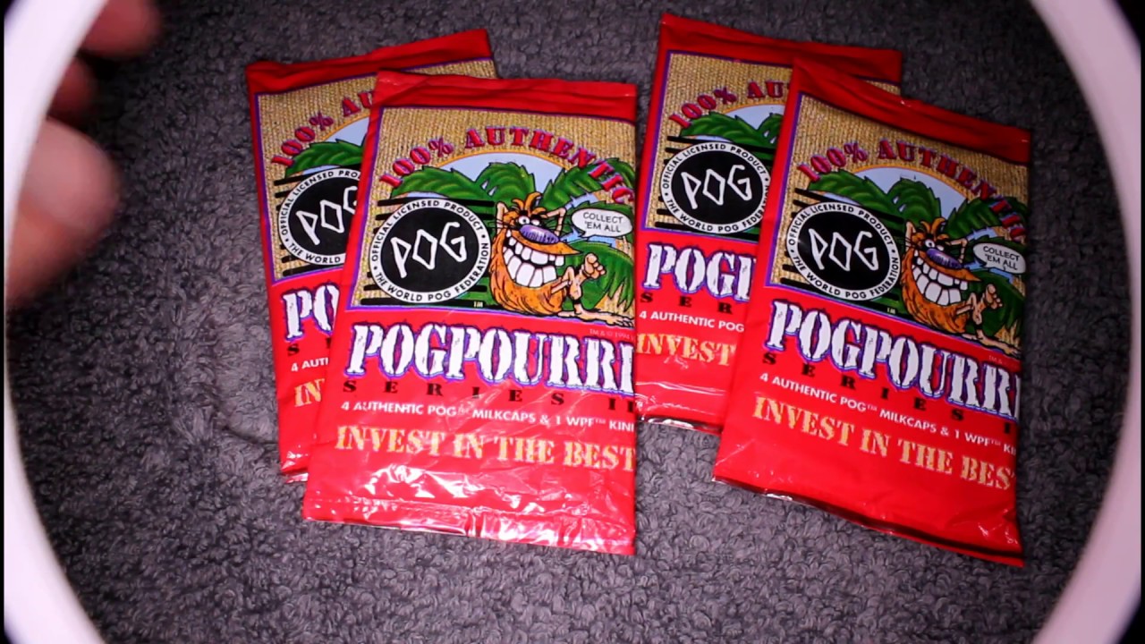 Opening old 90's stock POGS packs from 1994 milkcap game