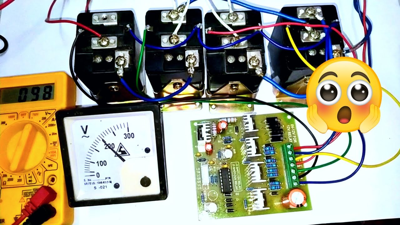 आ गया 12v वाला कनेक्शन 1kva To 10kva Automatic Stabilizer Connection