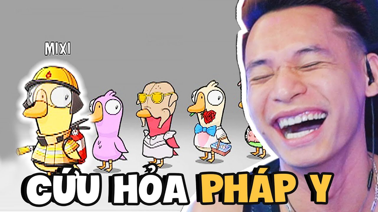 (Goose Goose Duck #38) Cứu hỏa Pháp Y và hội những chú báo con.