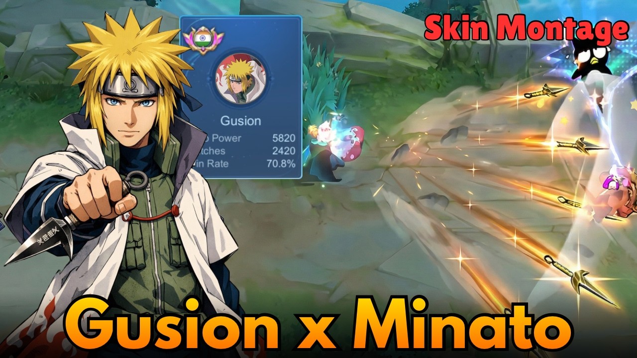 Gusion x Minato Skin Montage 🔥 | INSANE Gameplay, Pro Plays & Best Moments | MLBB Naruto Collab