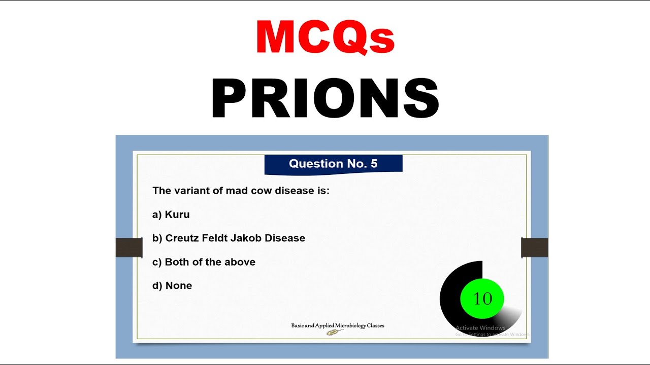 MCQs on Prions | Microbiology Quiz |