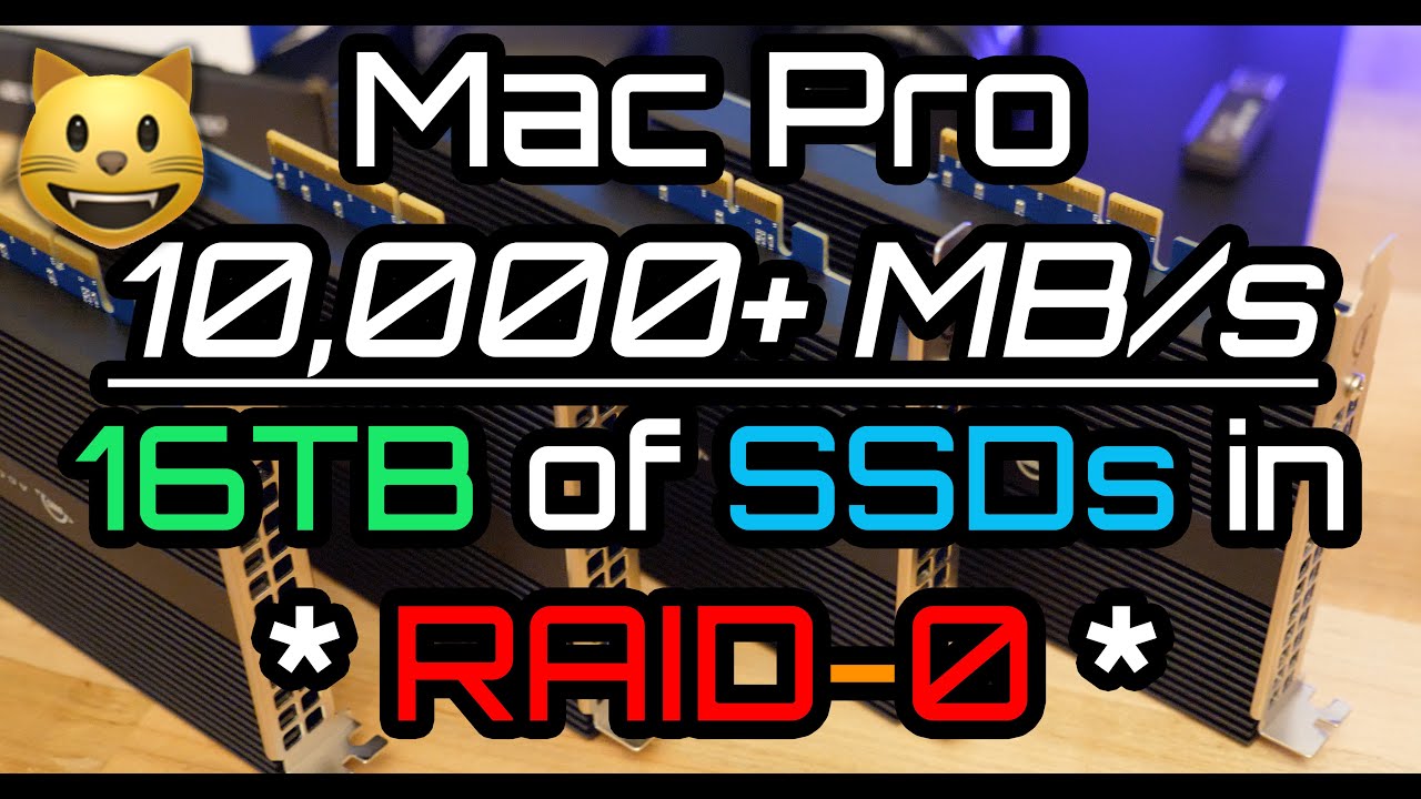 2019 Mac Pro @ 10,000MB/s with 16TB (4x4TB) OWC Accelsior 4M2 SSDs // RAID 0, 1, 5 & 10 Benchmarks