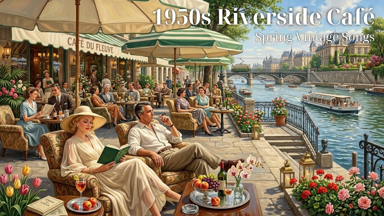 1950s Spring Riverside Café | Palvoria’s Vintage Songs