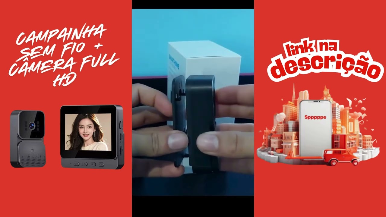COMPRE AQUI - Campainha Sem Fio + Câmera Full HD 