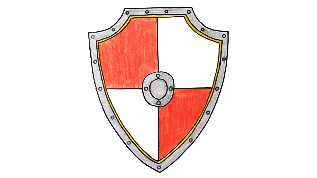 How to Draw a Knight's Shield - EASY FOR KIDS