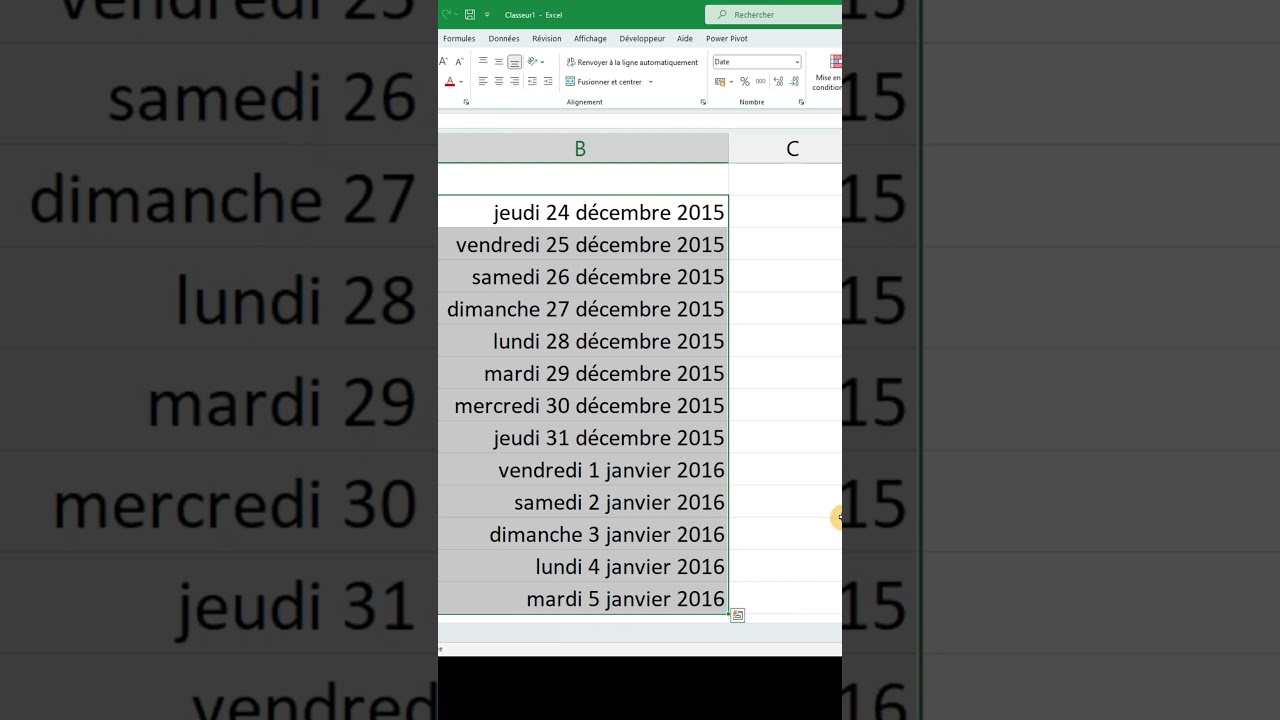 Calendrier et dates automatiques avec EXCEL - Tutoriel rapide et simple / #excel #formation #agenda