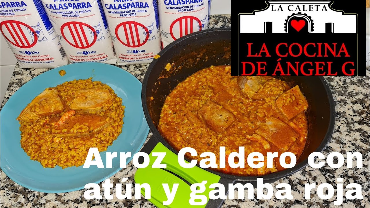 Mi  Arroz caldero de atún y gamba roja #arroces#recetasfaciles