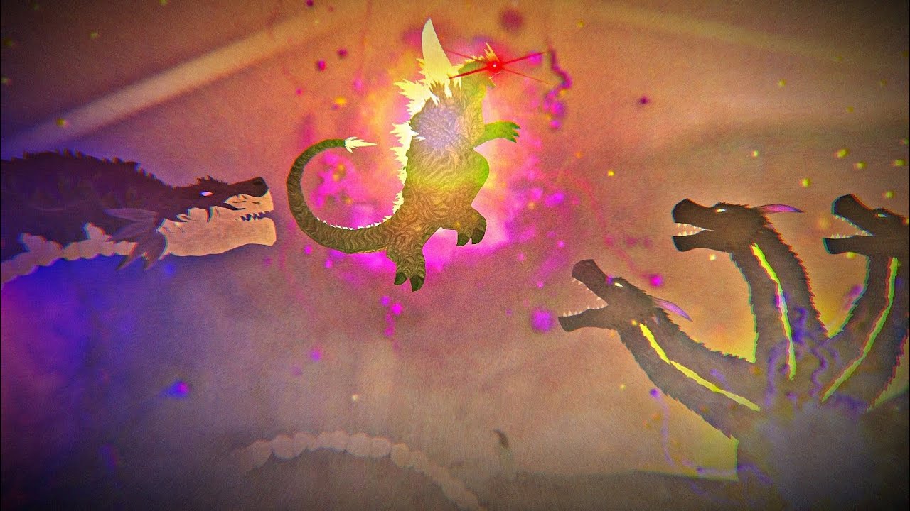 GHIDORAH VS SPACE GODZILLA - What If Godzilla Battle Series (DC2 ANIMATION)