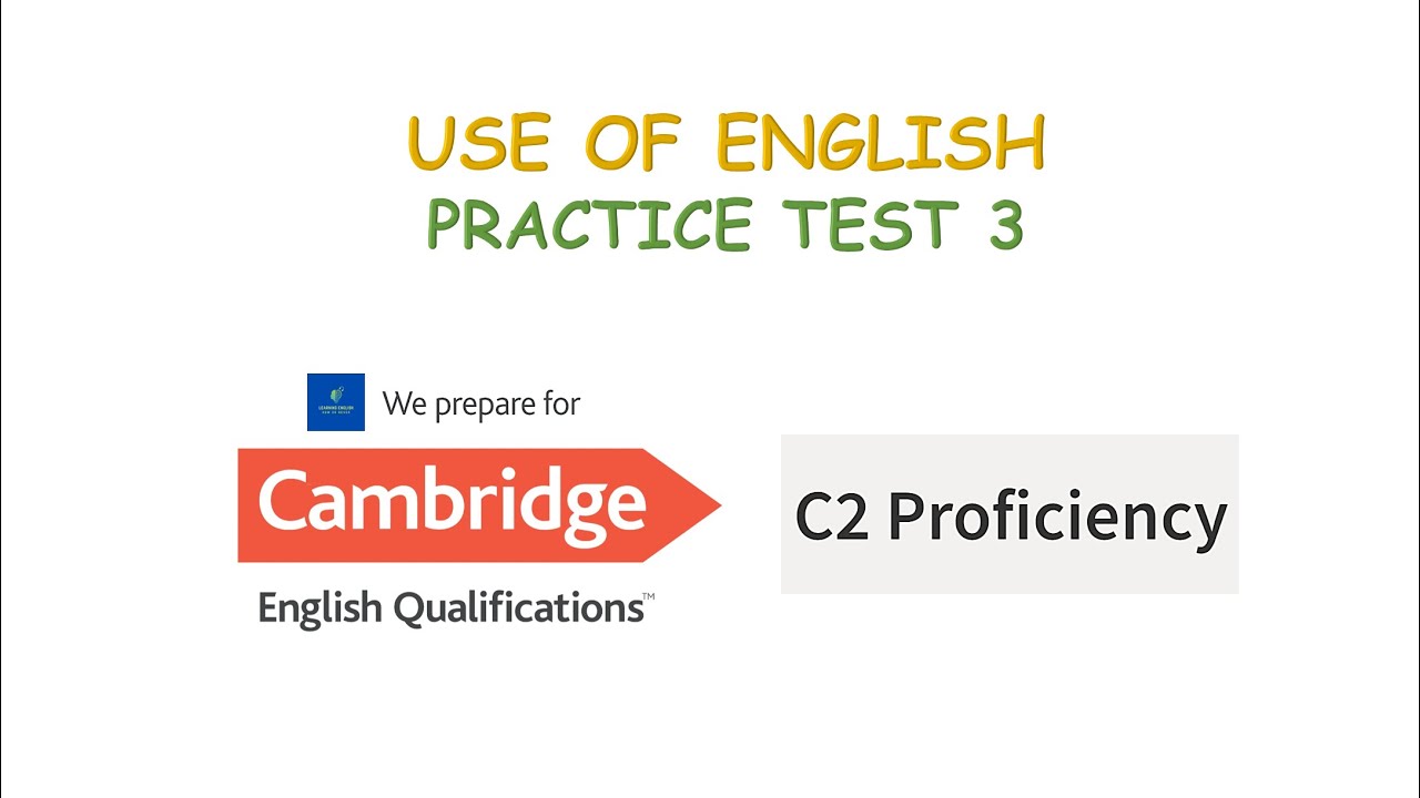 CPE Use of English | Practice test 3