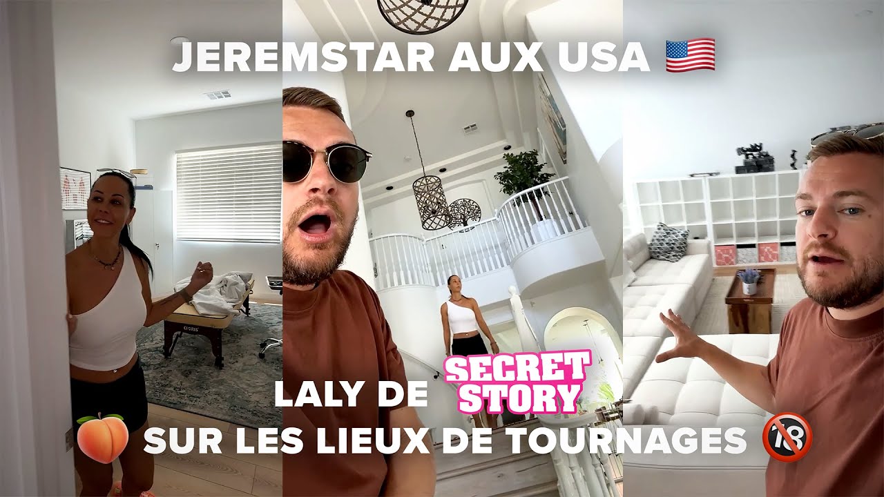 JEREMSTAR AUX USA AVEC LALY DE SECRET STORY SUR LE LIEU DE TOURNAGE X