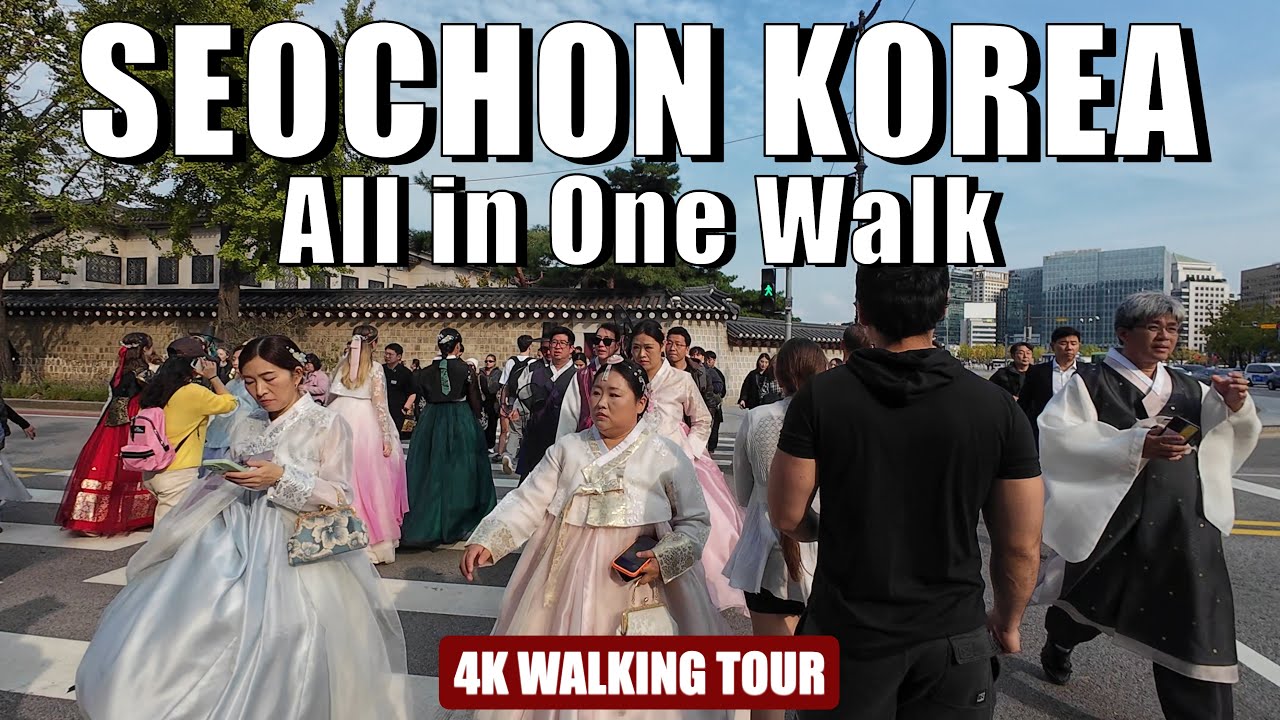 SEOCHON, KOREA 🇰🇷 | All of Seochon in One Walk (4K) — Hanbok, Restaurants & Hidden Streets