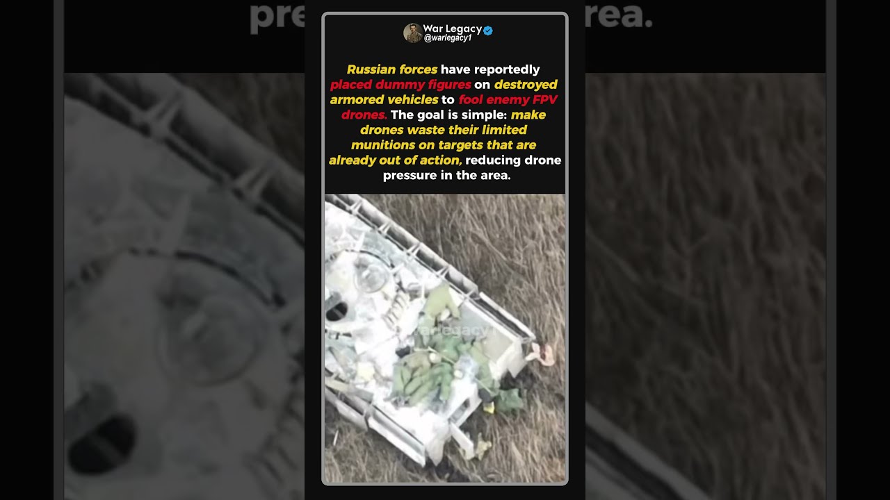 Russian Soldiers Use Dummies to Fool FPV Drones #shorts