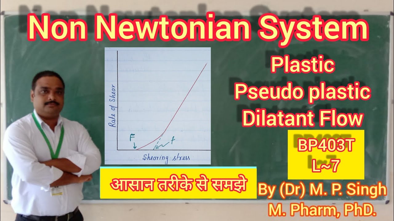 Non Newtonian System | Plastic, Pseudoplastic & Dilatant Flow | Physical Pharmaceutics | BP403 | L~7