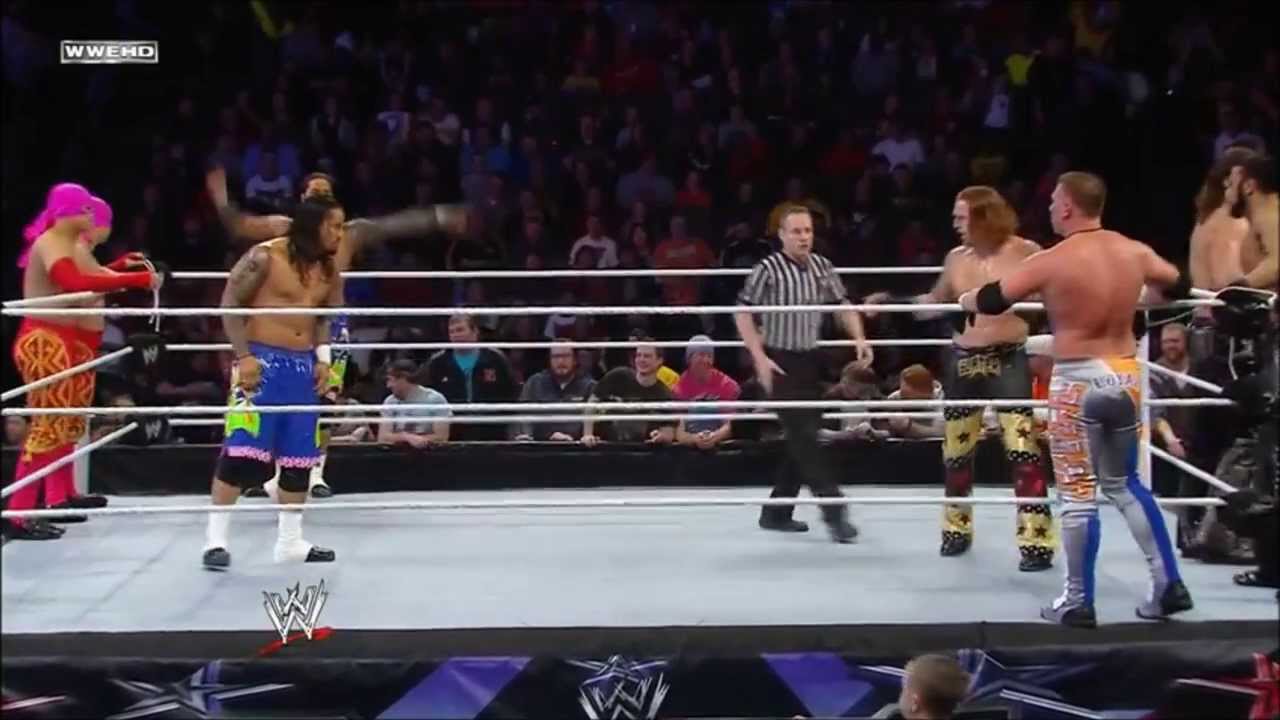 The Usos & Los Matadores vs 3MB & Curt Hawkins - WWE Superstars 2/6/14