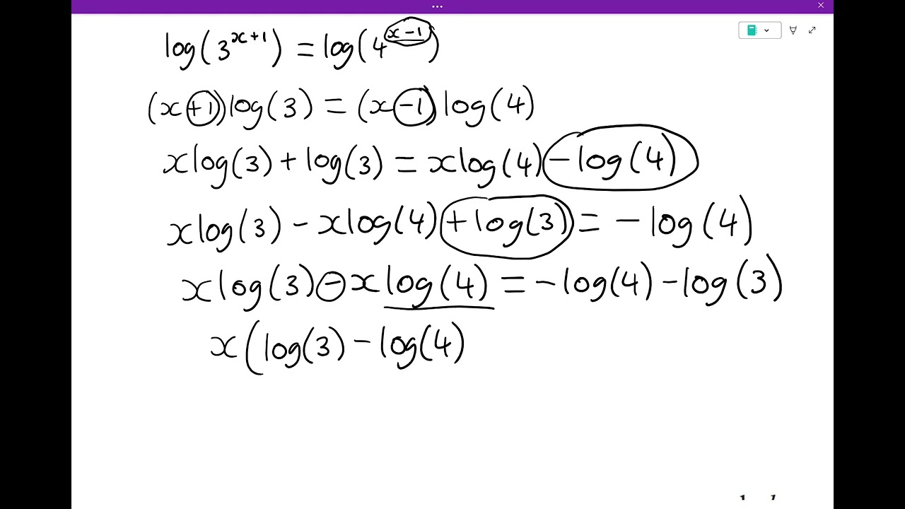 Solving Exponential Equations using Logarithms