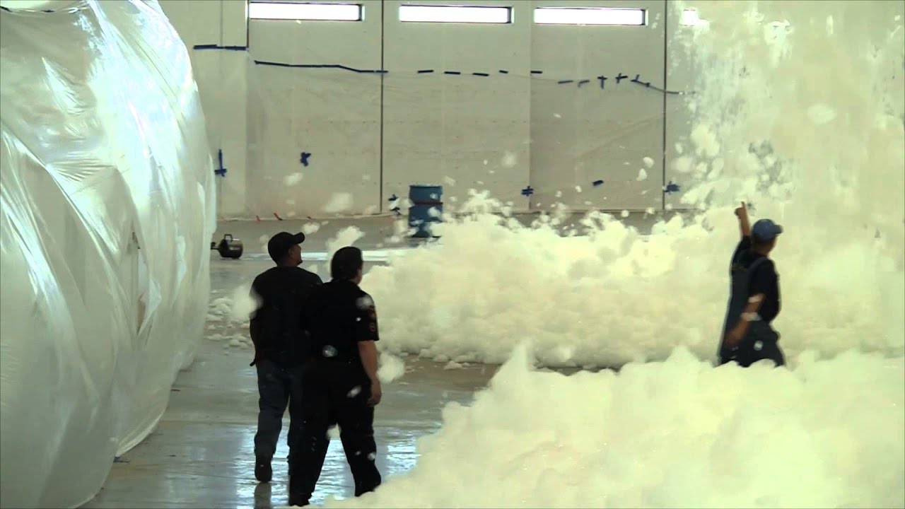 Space Port America Foam Fire Suppression System Test