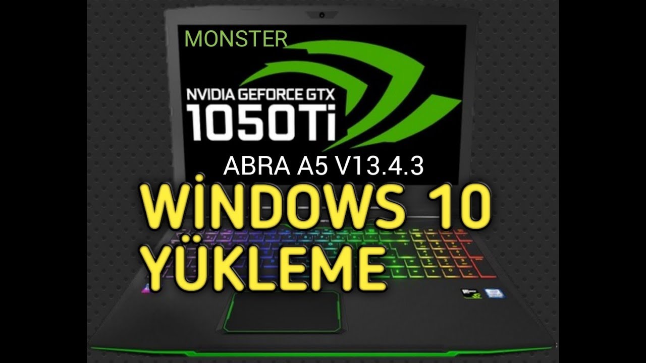 MONSTER ABRA A5 V13.4.3 kutu açılışı - freedos a windows 10 yükleme